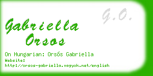 gabriella orsos business card