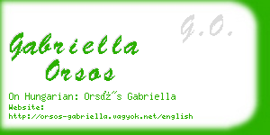 gabriella orsos business card